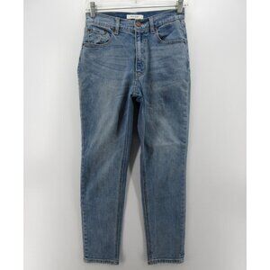 Mous sy Vintage Jeans 25 Skinny Whiskered Denim Cowhide Leather Patch